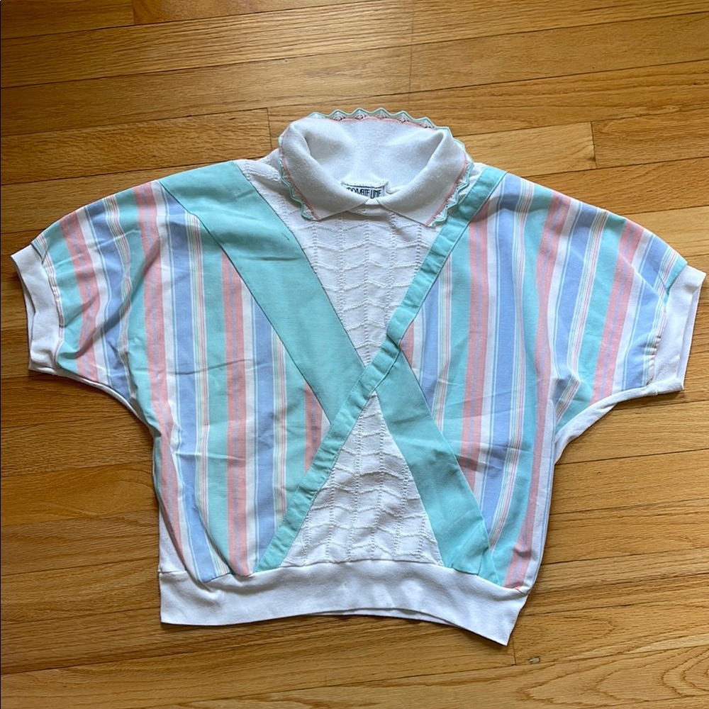 womens vintage striped polo